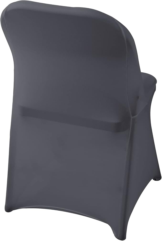 Spandex Chair Cover,12PCS,Living Room Folding Chair Covers,Removable Chair Covers Washable Protector Stretch Chair Cover for Party, Banquet,Wedding Event,Hotel(Gray)