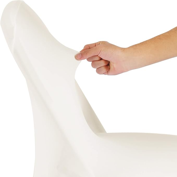 magalo 12 Pack Ivory Spandex Folding Waterproof Chair Cover, Stretch Chair Cover Protector for Wedding, Party, Dining Banquet and Other Special Events