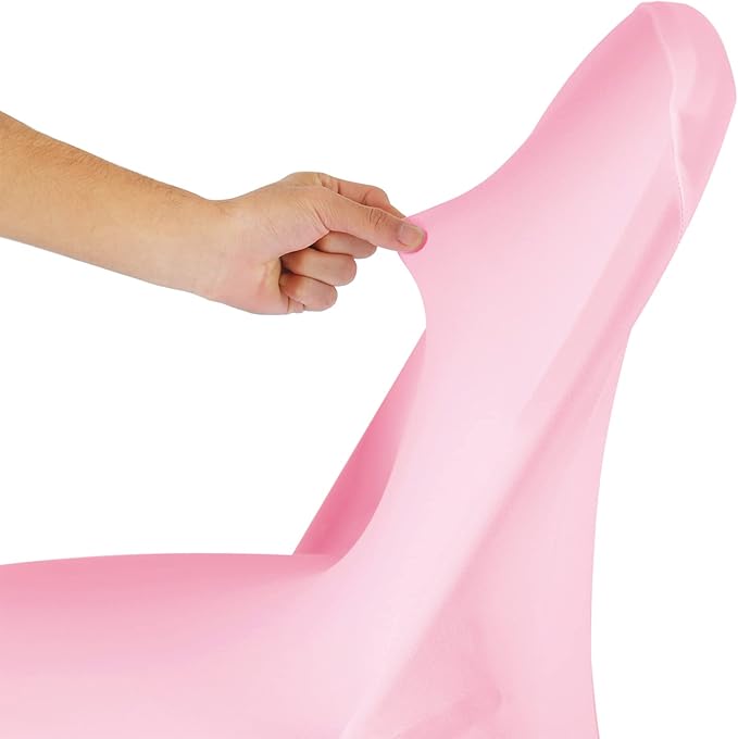 Spandex Chair Cover,25PCS,Living Room Folding Chair Covers,Removable Chair Covers Washable Protector Stretch Chair Cover for Party, Banquet,Wedding Event,Hotel(Pink)