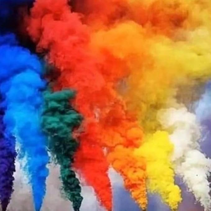 Smoke Cake Smoke Fog Smoke Effect Show Round Bomb Stage Photography Aid Toy Event & Party Supplies (Yellow)