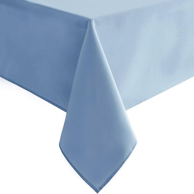 Hiasan Square Tablecloth - Waterproof and Spillproof Dining Room Washable Polyester Table Cloth for Dining Room, 30 x 30 Inch, Dusty Blue