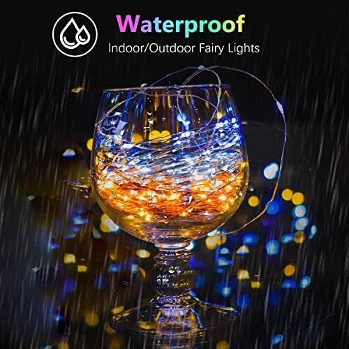 4 Pack 60 LED Fairy Lights Battery Operated with Timer, 20FT Waterproof String Lights Indoor Outdoor, Cuttable Battery Light for Home Bedroom Wedding DIY Centerpiece Christmas Decorations (Multicolor)