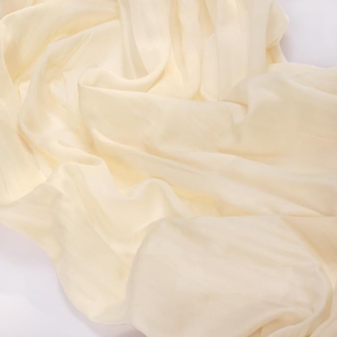 MLMC 8 Pack Beige Cheesecloth Table Runner 10ft Cream Rustic Gauze Cheese Cloth Table Runner 35x120 Inches for Wedding Baby Bridal Shower Boho Home Decor