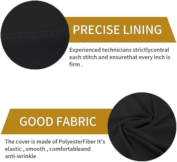 50 Pcs Black Folding Chair Cover Washable Removable Universal Fitted Chair Cover Protector for Wedding Party Banquet Holidays Celebration Decoration Chair Covers