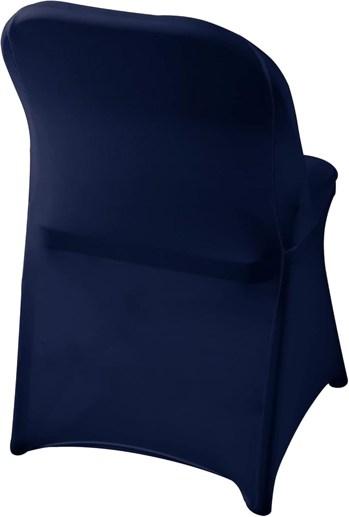 Spandex Chair Cover,25PCS,Living Room Folding Chair Covers,Removable Chair Covers Washable Protector Stretch Chair Cover for Party, Banquet,Wedding Event,Hotel(Navy)