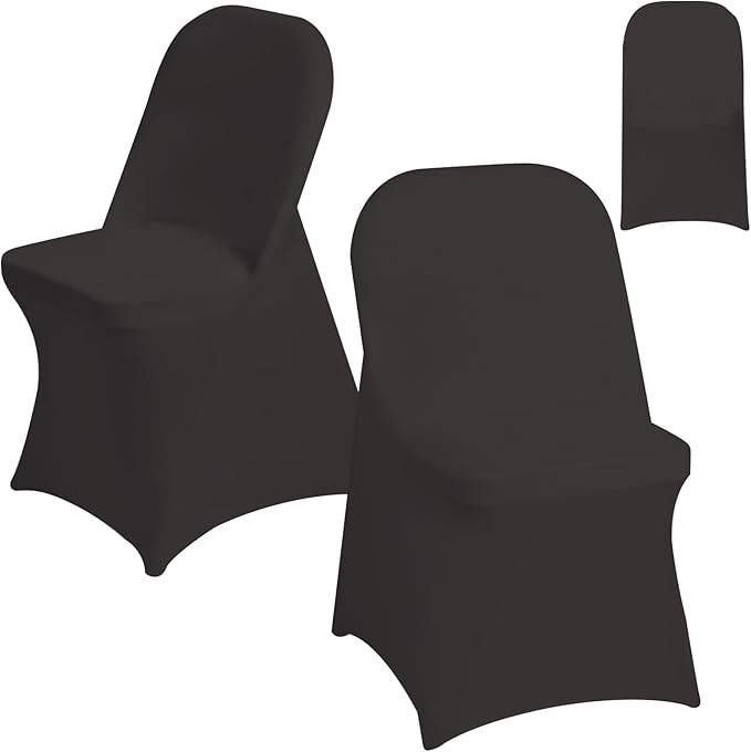 50 PCS Stretch Spandex Chair Covers for Party, Washable Reusable Dining Universal Fitted Removable Chair Cover for Wedding, Holidays, Banquet, Hotel, Celebration