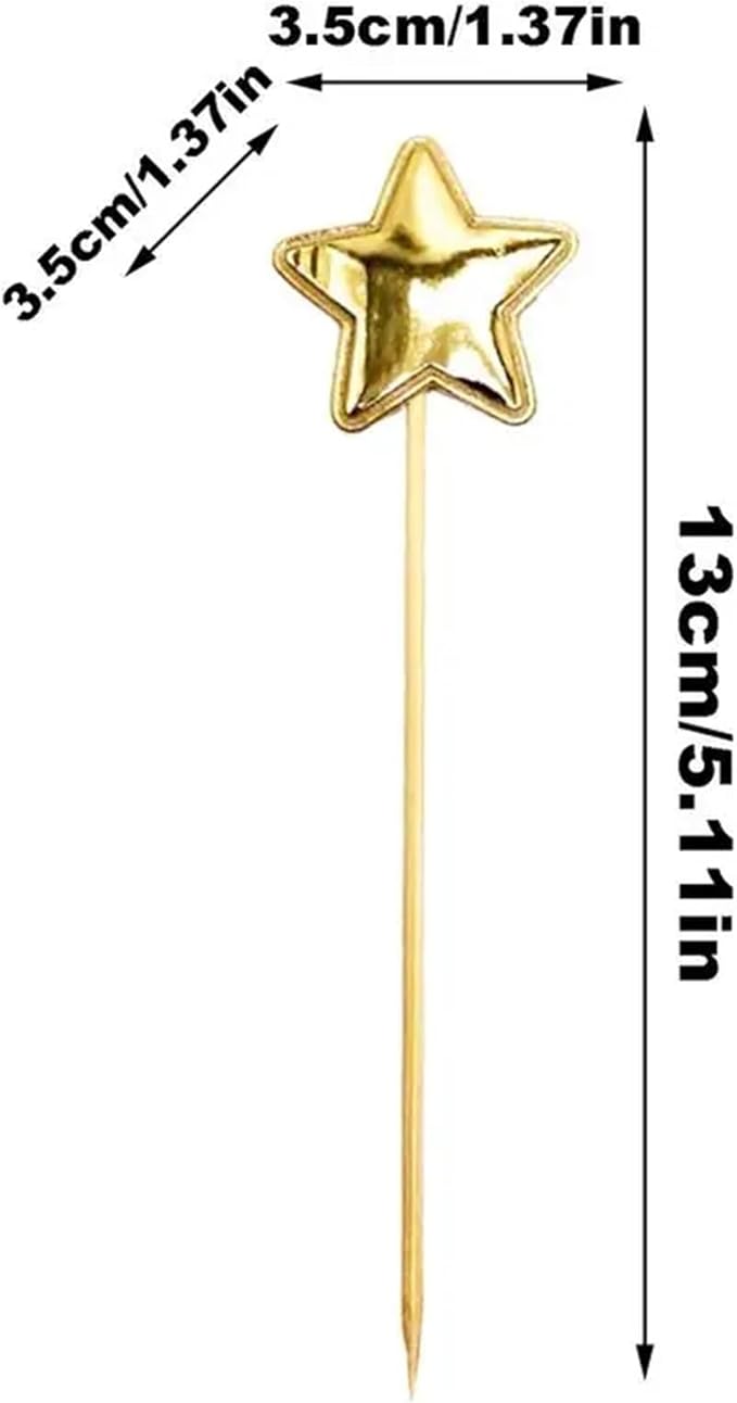 Durable 200pcs Solid Star Birthday Cake Topper Birthday Cake Toppers For Boys Food-grade Food Cake Decor Stake Safe Glitter Cake Decoration(Silver)