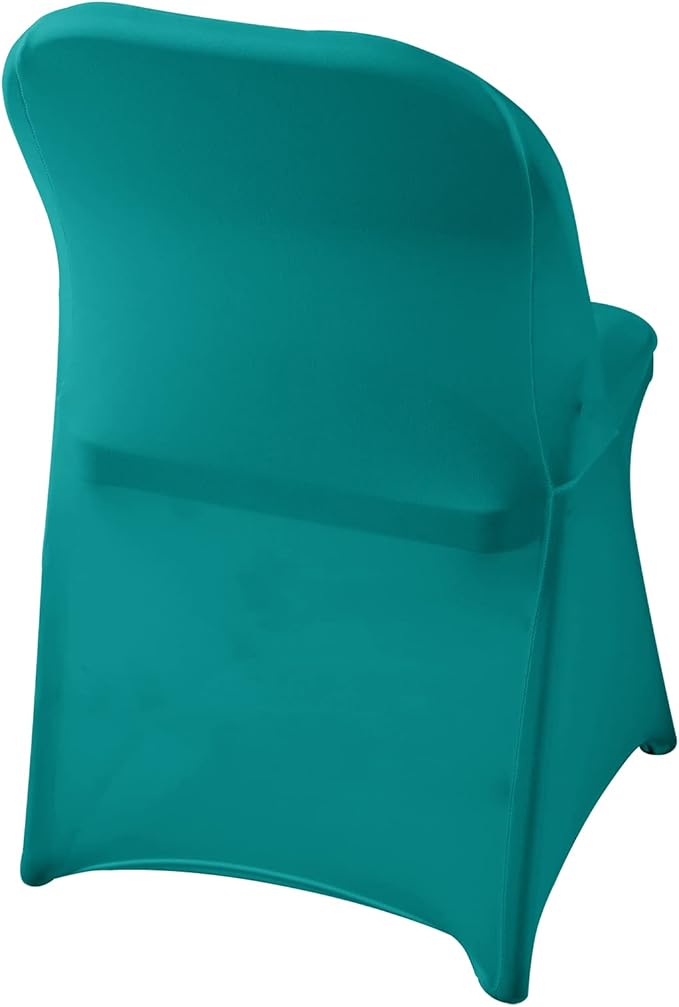 Spandex Chair Cover,25PCS,Living Room Folding Chair Covers,Removable Chair Covers Washable Protector Stretch Chair Cover for Party, Banquet,Wedding Event,Hotel(Turquoise)