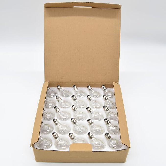 Hometown Evolution, Inc. Box of 25 G40 LED Multi Color Fairy Lights 1.6 Inch 5 Watt C7 Base Replacement Bulbs