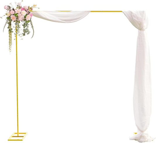 Wedding Arch Backdrop Stand Square 8 x 8 FT Wedding Arches for Ceremony Metal Balloon Arch Frame for Wedding Birthday Party Garden Arbor Anniversary Event Baby Shower Photo Booth Background Decoration