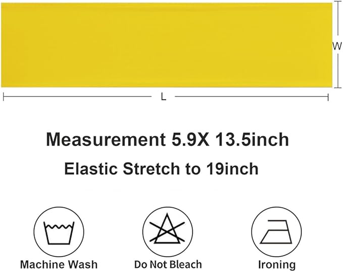 Spandex Yellow Chair Sashes 100 Pack, Yellow Chair Bands Sashes for Wedding Birthday Gender Reveal Party Decor, Chairs Ties