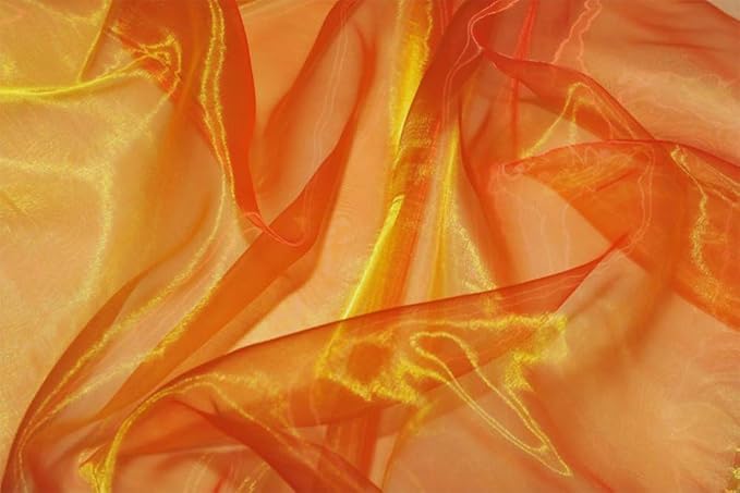 VDS Pack of 100 Organza Chair Sashes for Weddings & Events Décor | Sheer Shiny Dining Chair Bows for Banquet, Party, Reception | Reusable Decorative Sash for Folding & Chiavari Chairs - Brunt Orange