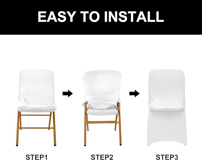 Spandex Chair Cover,12PCS,Living Room Folding Chair Covers,Removable Chair Covers Washable Protector Stretch Chair Cover for Party, Banquet,Wedding Event,Hotel(Orange)