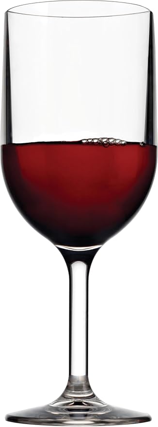 DRINIQUE Unbreakable Stemmed Wine Glasses (Set of 4) 12oz Shatterproof, Reusable Tritan Wine Glasses for Red or White Wine - Clear