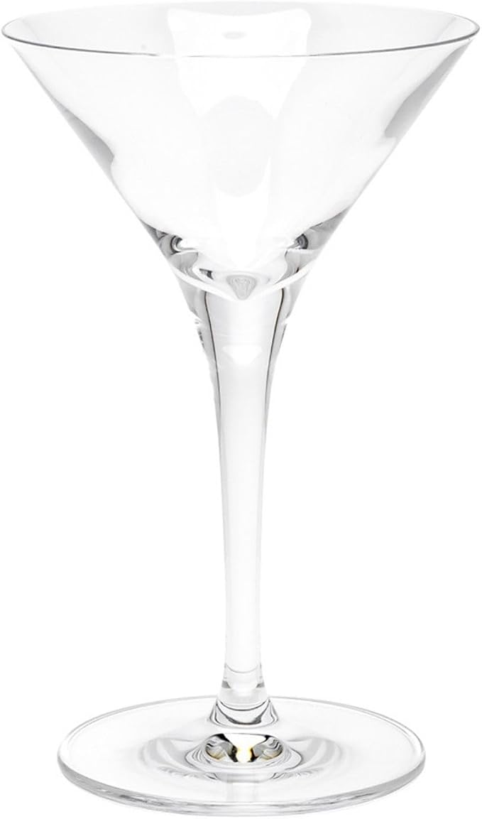 Restaurantware Voglia Nude 5 Ounce Martini Glasses Set Of 12 Crystal Martini Glasses - Laser-Cut Rim Dishwasher-Safe Glassware Fine-Blown Crystal Cocktail Glasses Serve Manhattans or Cosmos