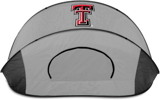 PICNIC TIME NCAA Georgia Tech Yellow Jackets Manta Portable Beach Tent, Pop Up Tent, Beach Sun Shelter Pop Up, (Gray with Black Accents)