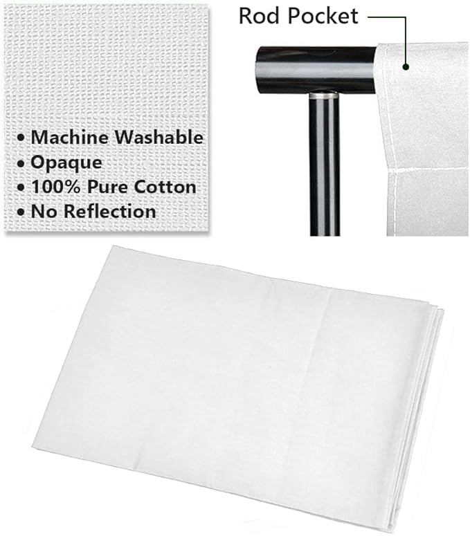 HYJ-INC Photo Video Studio 12 x10ft 100% Muslin White Backdrop with 10 x 8.5ft Stand Photography Background Support System Kit,Clamp, Carry Bag