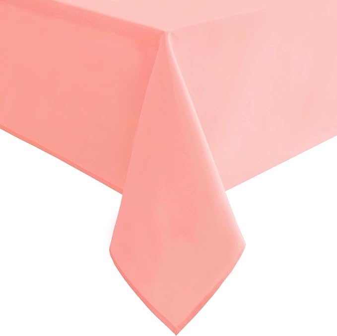 Hiasan Rose Pink Rectangle Tablecloth - Waterproof Washable Polyester Fabric Table Cloth for Buffect Dining Birthday Party Wedding, 30 x 60 Inch