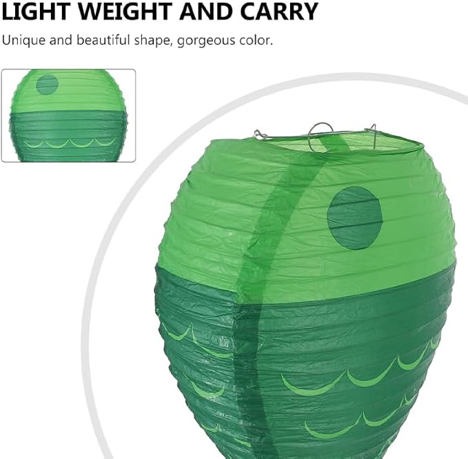 PRETYZOOM Fish-Shaped Paper Lanterns DIY Hanging Festival Party Decor 12.20X9.05X4.33 Inch Reusable Ocean Theme Paper Lanterns for Home Office Birthday Celebration