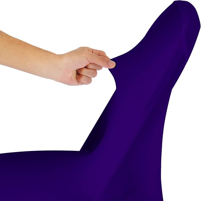 Spandex Chair Cover,12PCS,Living Room Folding Chair Covers,Removable Chair Covers Washable Protector Stretch Chair Cover for Party, Banquet,Wedding Event,Hotel(Purple)