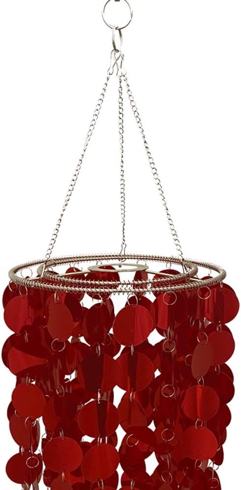 Red Bling Hanging Chandelier Great idea for Wedding Chandeliers Centerpieces Decorations and Any Event Party Decor (Crimson)