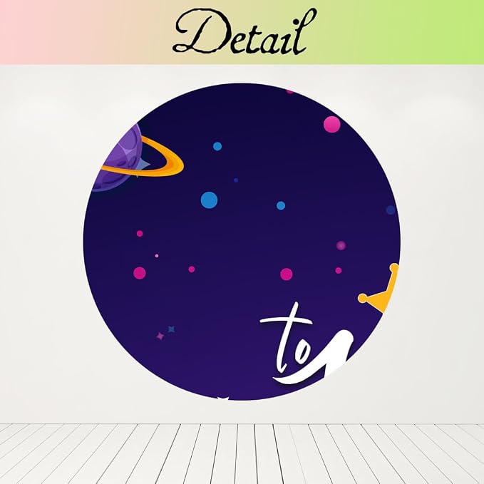 to Infinity and Beyond Backdrop Green and Purple Space Theme Background Kids 2nd Birthday Party Banner Decorations for Cake Table 5x3 ft 39