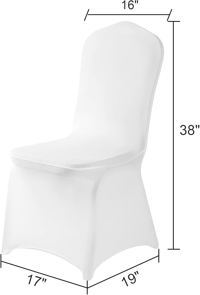 Spandex Chair Cover,25PCS,Chair Covers,Living Room Chair Covers,Removable Chair Cover Washable Protector Stretch Chair Cover for Party, Banquet,Wedding Event,Hotel(White)