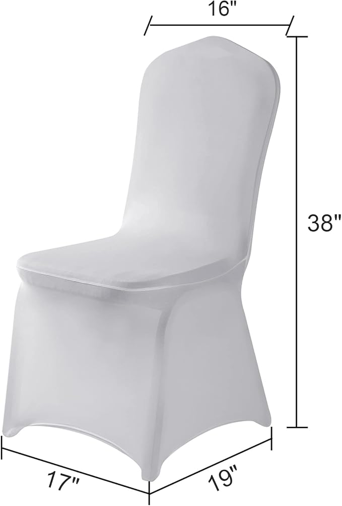 Spandex Chair Cover,25PCS,Chair Covers,Living Room Chair Covers,Removable Chair Cover Washable Protector Stretch Chair Cover for Party, Banquet,Wedding Event,Hotel(Sliver)