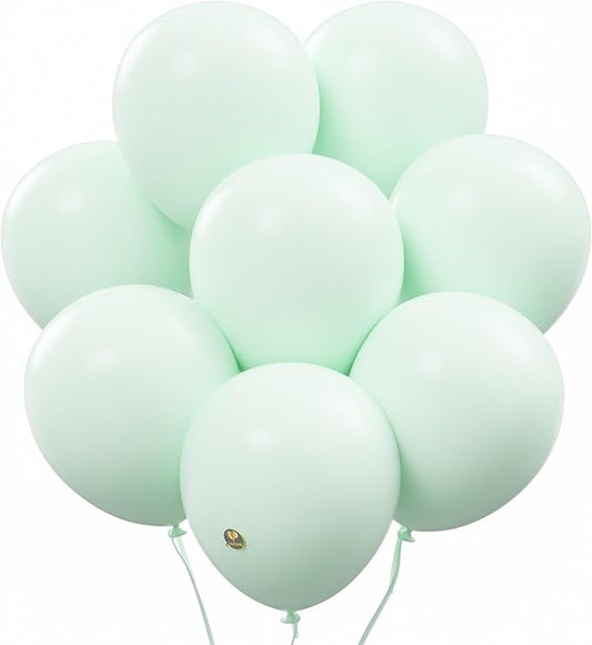 AFTERLOON® Biodegradable Balloons 24 pcs Pastel Green 12 Inch, Matte Color Thickened Extra Strong Latex Helium Float, Colorful Bulk Color ballon baloon Globos Para Decoration De Fiestas Kids