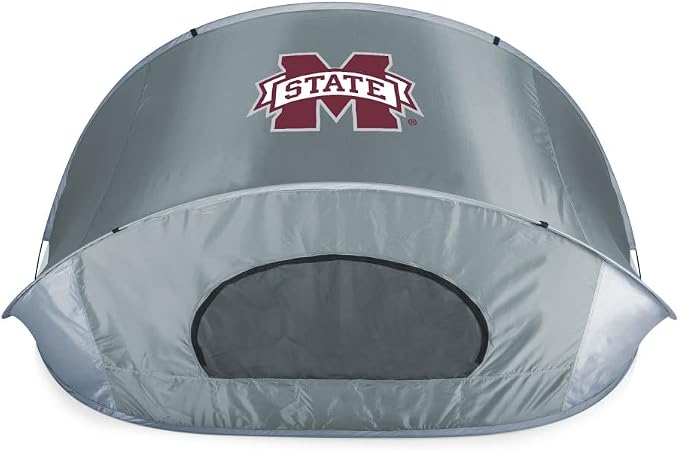 PICNIC TIME NCAA Georgia Tech Yellow Jackets Manta Portable Beach Tent, Pop Up Tent, Beach Sun Shelter Pop Up, (Gray with Black Accents)