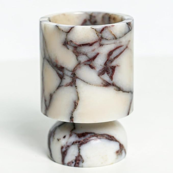 Vintage Marble Pillar Candle Holder, Natural Marble Candlestick Holder, French Centerpieces for Table, Elegant Marble Home Decor for Anniversary Weddings Valentine's Day