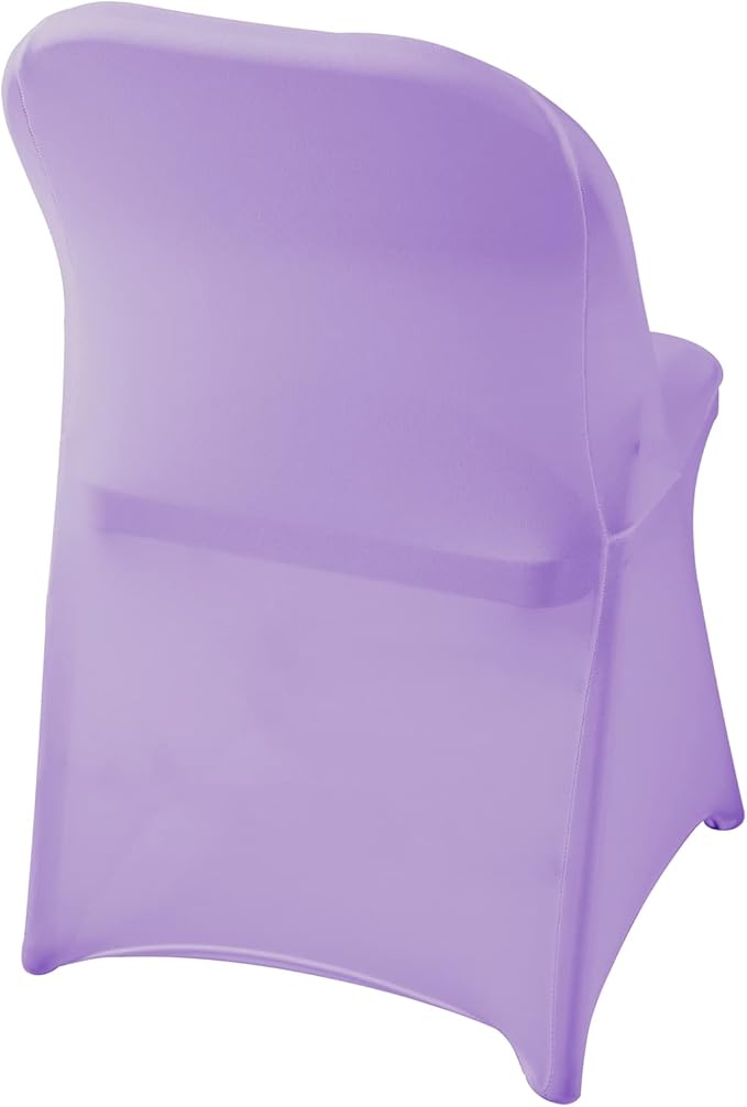 Spandex Chair Cover,25PCS,Living Room Folding Chair Covers,Removable Chair Covers Washable Protector Stretch Chair Cover for Party, Banquet,Wedding Event,Hotel(Lavender)