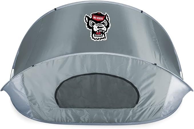 PICNIC TIME NCAA Georgia Tech Yellow Jackets Manta Portable Beach Tent, Pop Up Tent, Beach Sun Shelter Pop Up, (Gray with Black Accents)