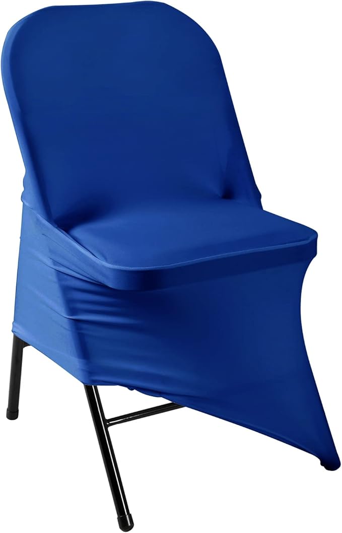 Spandex Chair Cover,25PCS,Living Room Folding Chair Covers,Removable Chair Covers Washable Protector Stretch Chair Cover for Party, Banquet,Wedding Event,Hotel(Royal Blue)
