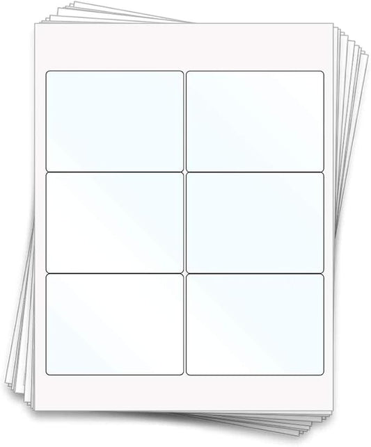 Dashleigh Clear Beer Bottle Labels Waterproof, 60 Blank Printable Vinyl Stickers 4x3 Inch for 12oz Bottles - Homebrew Label Sheets for Inkjet, Craft Beer, Home Brewing Supplies, Father's Day