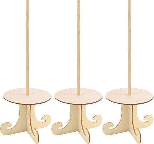 Wooden Donut Display Doughnuts Stands Tower Wood Donut Stand Holder for Birthday Wedding Party Cake Decor 3Pack