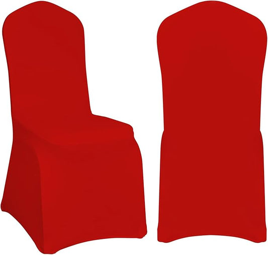 EMART Red Chair Covers 20 Pcs Spandex Stretch Universal Standard Seat Slipcovers Fitted for Wedding Bulk, Party, Banquet and Holidays Celebration