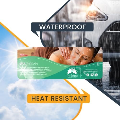 Magnet Me Up Custom 8x3 Inch Rectangle Magnet, Customizable for Businesses, Advertising, Personal Use, Gifts, Choose Your Text, Upload Image, Magnetic Vinyl for Vehicles and Any Magnetic Surface