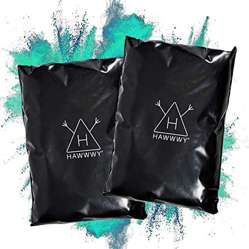 Hawwwy Colored Powder for Color Run - 4 Pounds Teal - Color Run Powder Assorted Colors, Colorful Smoke, 5k Runs, Bath Bombs, War Paint, Holi Festival - Perfect Gender Reveal Powder - 2 Pack of 2 Ibs