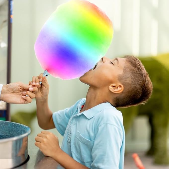30 Pcs LED cotton candy cones,Glowing cotton candy sticks，Cotton candy holder reusable and waterproof, suitable for Christmas party (colorful)
