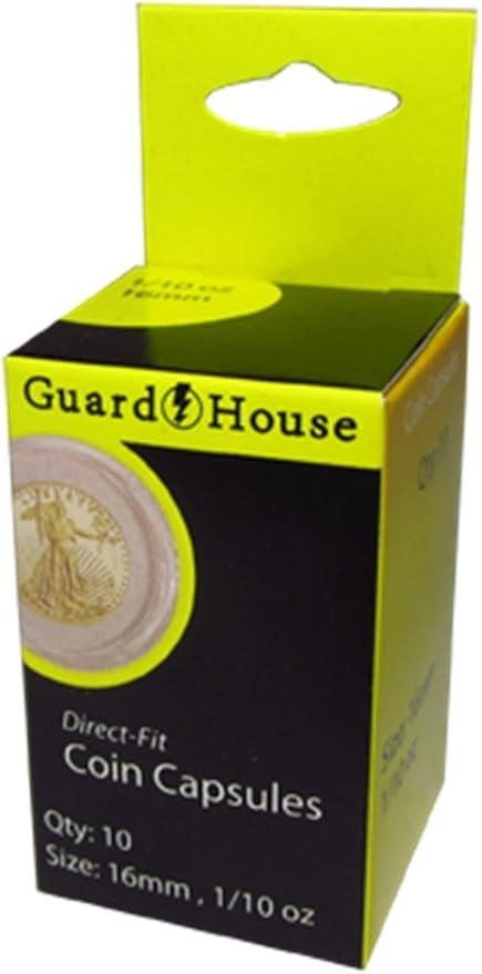 1/10-Oz American Gold Eagle Direct-Fit Coin Capsules - Retail Pack of 10
