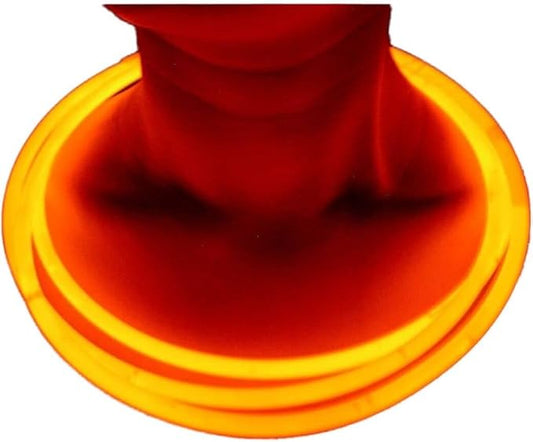 Glow Sticks Bulk Wholesale Necklaces, 600 22” Orange Glow Stick Necklaces, Bright Color, Glow 8-12 Hrs, Connector Pre-Attached, Sturdy Packaging, GlowWithUs Brand