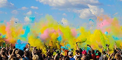 Adventure Awaits! - BABY GENDER REVEAL & FOR OTHER FESTIVALS - Color Dispenser 6-Pack Hand Held Air Filled Party Popper - Also For Color Run Festival Product - Choice of 4 color combo's (Multi Colors)