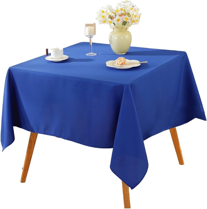 5 Pack Square Tablecloth 70 x 70 Inch Royal Blue Tablecloth, Polyester Fabric Washable Table Cloth for Home, Party, Wedding or Restaurant Use.