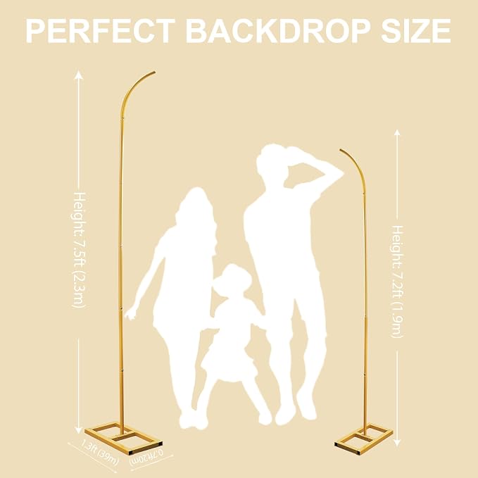Metal Balloon Arch Stand, Set of 2 Wedding Arch Stand Flower Arch Backdrop Floral Wedding Arches for Ceremony Decorations