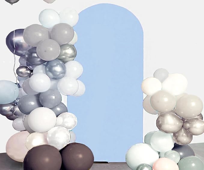 6FT Baby Blue Wedding Arch Cover, Baby Blue 6FT Arch Backdrop Covers for Gender Reveal, Light Blue ArchsBackdrop Covers, Chiara Backdrop Cover for Wedding Birthday Party Decor