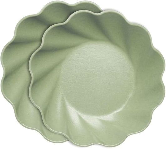 Sophistiplate Eco-Friendly Compostable Dinner Plates - Made of Bamboo Wood Fiber, and Sugarcane- Biodegradable and Disposable Party Plates- Sturdy & Heavy Duty - Pack of 16