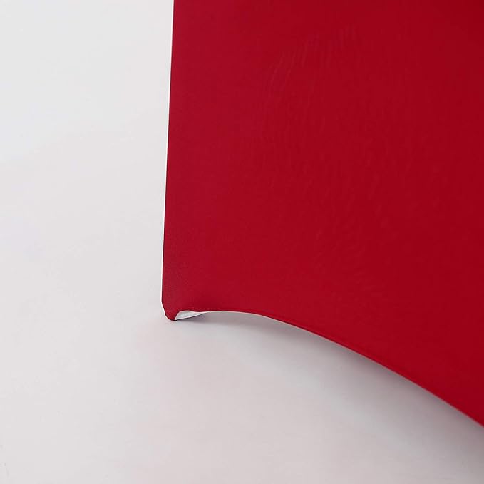 Peomeise Stretch Spandex Chair Cover for Wedding Party Dining Banquet Event (Red, 25)