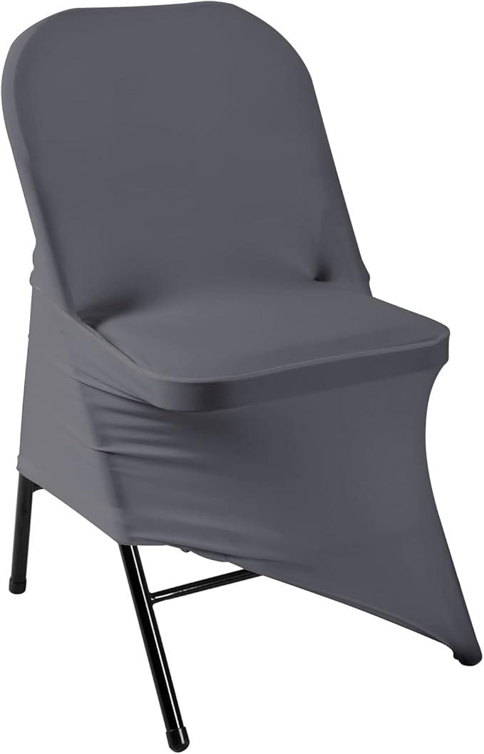 Spandex Chair Cover,25PCS,Living Room Folding Chair Covers,Removable Chair Covers Washable Protector Stretch Chair Cover for Party, Banquet,Wedding Event,Hotel(Gray)