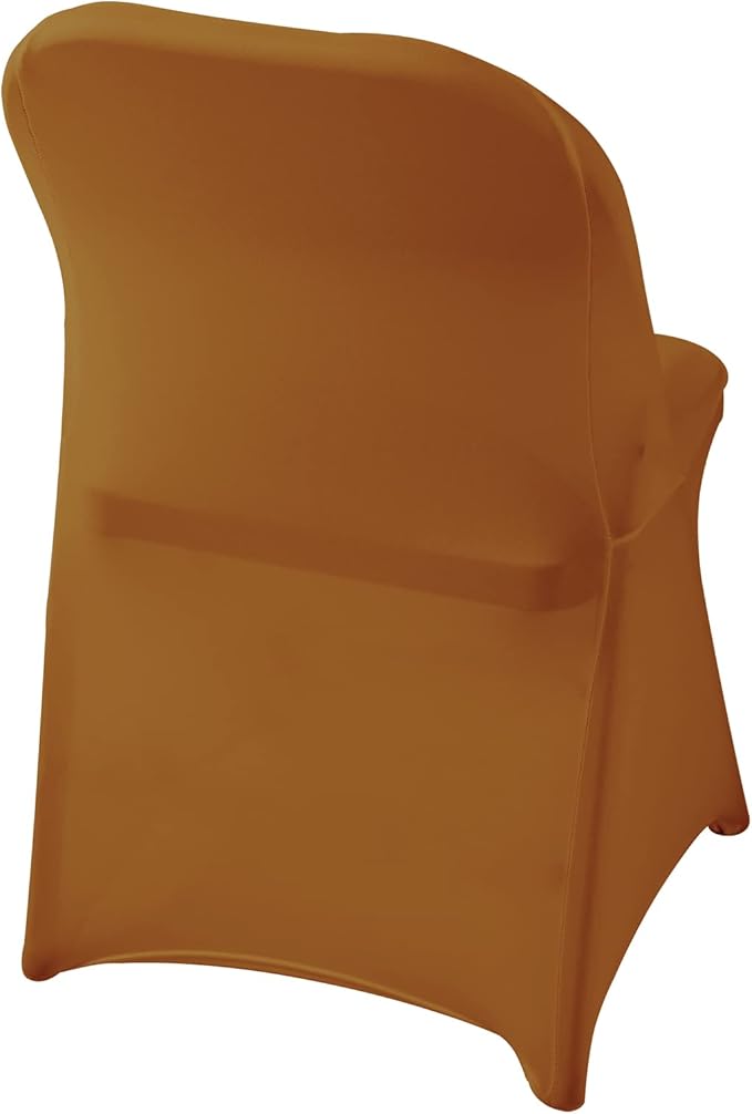 Spandex Chair Cover,12PCS,Living Room Folding Chair Covers,Removable Chair Covers Washable Protector Stretch Chair Cover for Party, Banquet,Wedding Event,Hotel(Gold)